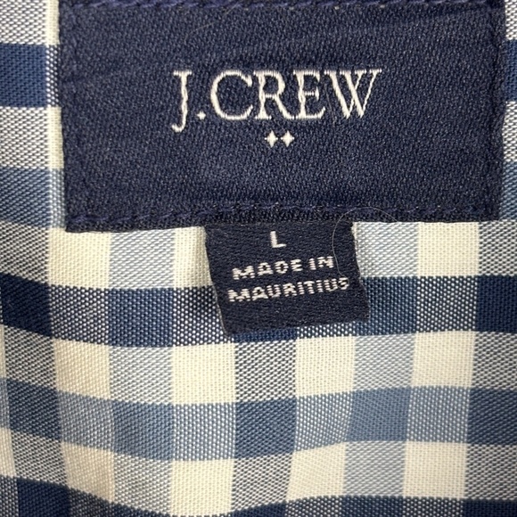 J Crew Men's Long Sleeve Slim Button Down Shirt Sz L Cotton Plaid Casual Preppy - Picture 3 of 9